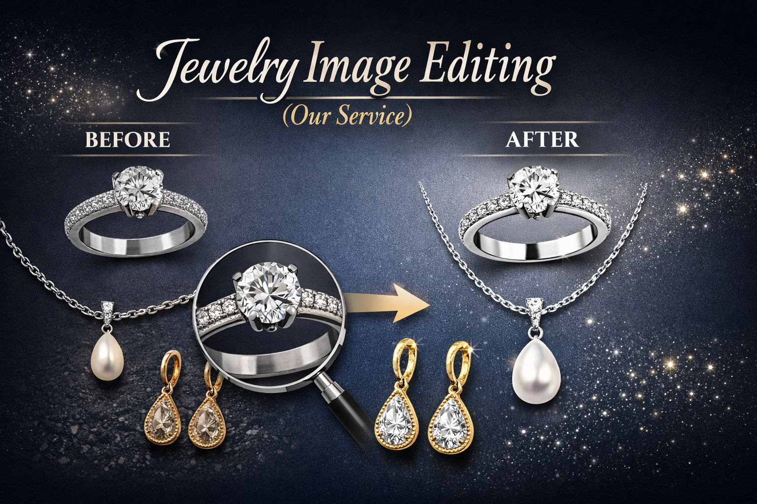 Expert Jewelry Image Editing: Shine & Retouch