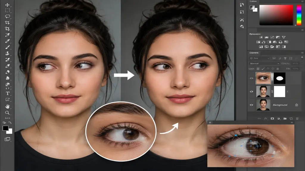 How to Adjust Eye Direction in Photoshop Like a Pro