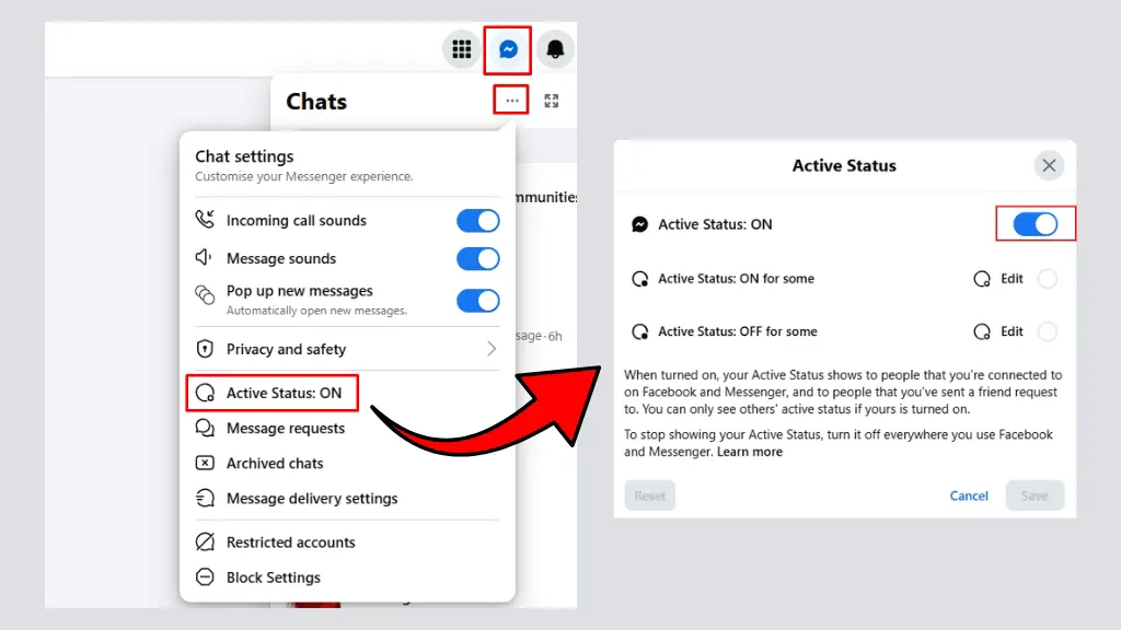 How to Turn Off Activity Status on Facebook on a Computer