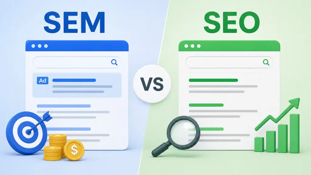 SEM vs SEO What's the Difference